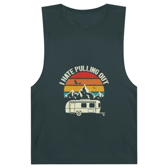 Discover Retro Vintage Mountains I Hate Pulling Out Funny Camping Barnard Tanks
