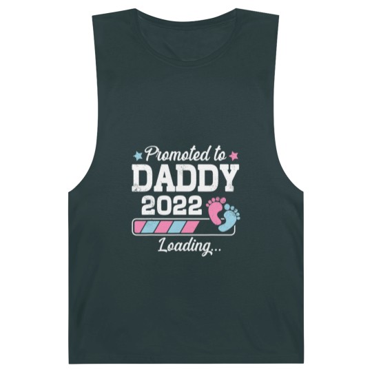 Discover Promoted To Daddy Funny Family With Cute Footprint Barnard Tanks