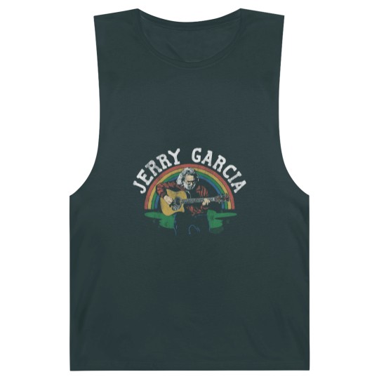 Discover Jerry Garcia Band Jerry & Guitar Vintage Style Adult Short Sleeve Barnard Tanks Graphic Tees
