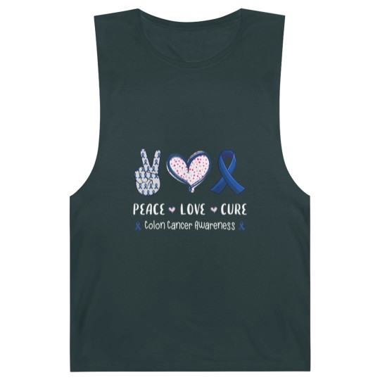 Discover Love Colon Barnard Tanks Peace Love cure Colon cancer awareness