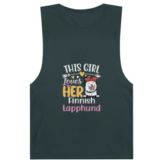 Discover This Girl Love Her Finnish Lapphund Dog - Dog Lover For Women - Barnard Tanks