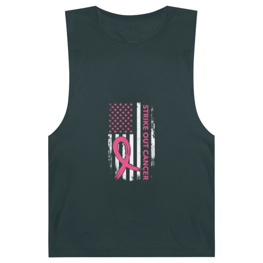 Discover Strike Out Cancer US Flag Barnard Tanks