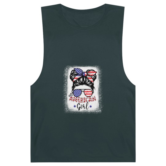 Discover All American Girl Bleached Barnard Tanks Patriotic July 4th Barnard Tanks