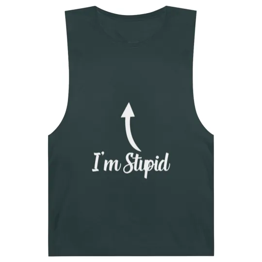 Discover I'm Stupid Up Arrow Funny Barnard Tanks