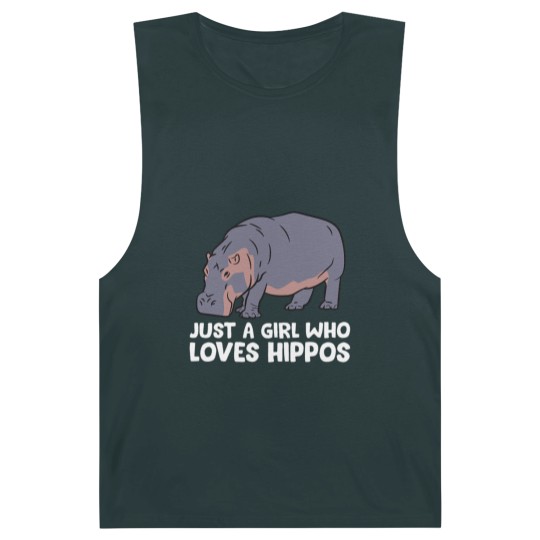 Discover Hippo Girl Just a Girl Who Loves Hippos Barnard Tanks