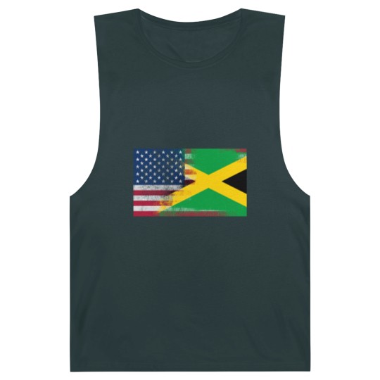 Discover Jamaican American Half Jamaica Half America Flag Barnard Tanks