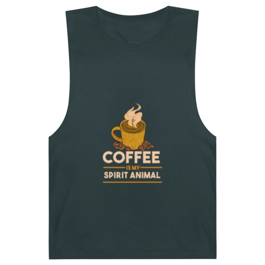 Discover Coffee Is My Spirit Animal for Coffee Lover Barnard Tanks