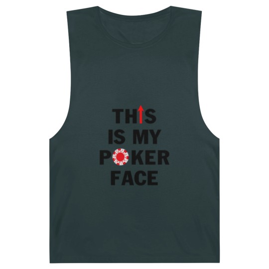 Discover This is My Poker Face with Chip Funny Casino Gambler Card Player Barnard Tanks for Men - This Is My Poker Face With Chip Funny - Barnard Tanks