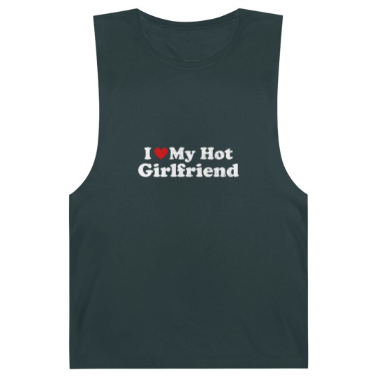 Discover I Love My Hot Girlfriend Funny Vintage Distressed Barnard Tanks