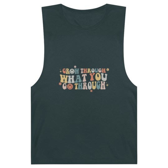 Discover Grow Through What You Go Through, Positive Barnard Tanks, Motivational Barnard Tanks, Positive Saying Barnard Tanks