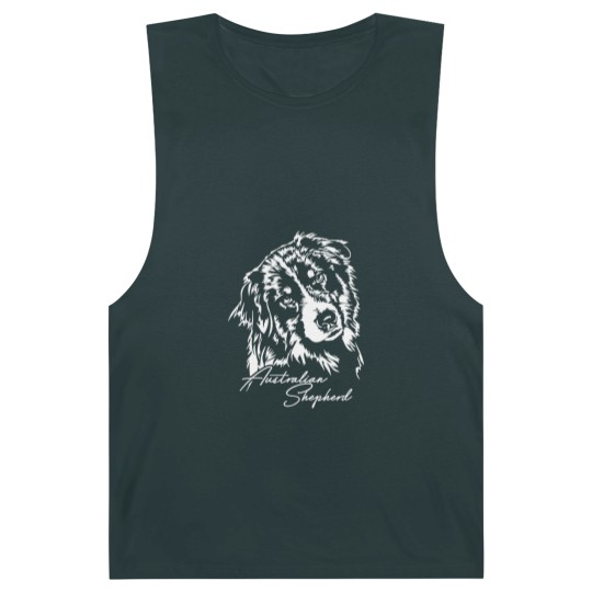 Discover Australian Shepherd Aussie dog portrait - Australian Shepherd Lover - Barnard Tanks