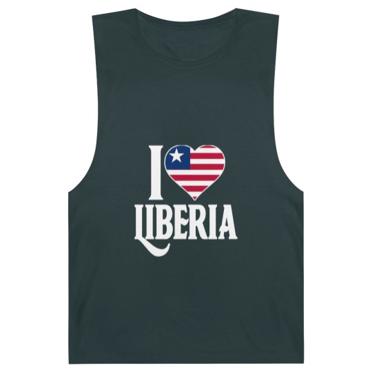 Discover I love Liberia flag Barnard Tanks