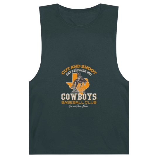 Discover Cow Cut and Shoot Texas Cowboys Retro Minor League Baseball Team Mooey Heifer Barnard Tanks