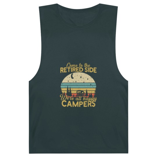 Discover Retired Side We're Happy Campers Retirement Camping Lover Barnard Tanks