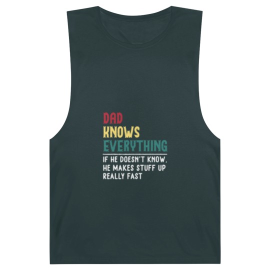 Discover Dad know Everything Fathers day gift for Funny Dad Grandpa Barnard Tanks