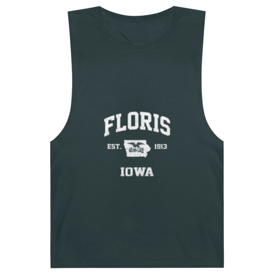 Discover Floris Iowa IA Vintage State Athletic Style Barnard Tanks