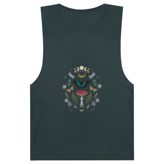 Discover Mystical Forest Floral Celestial Butterfly Barnard Tanks for Wizard and Green Witch, Fairy Grunge Mystical Barnard Tanks