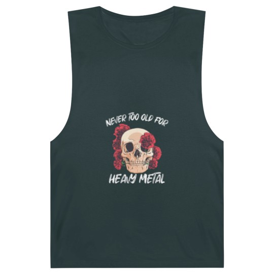 Discover Skull with Red Roses Heavy Metal Hard Rock - Vintage Heavy Metal - Barnard Tanks