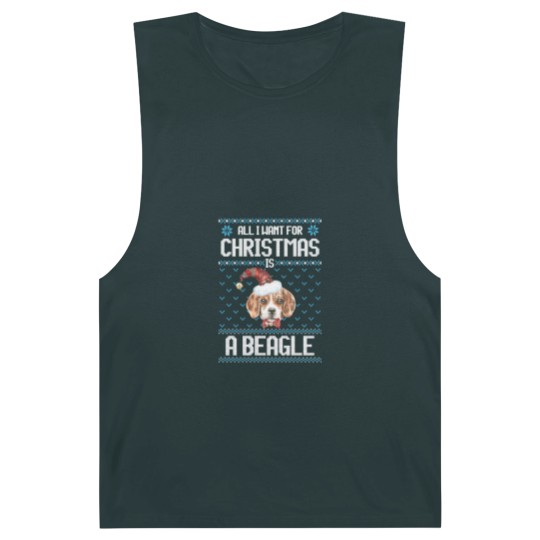 Discover All I want for Christmas is a beagle Barnard Tanks