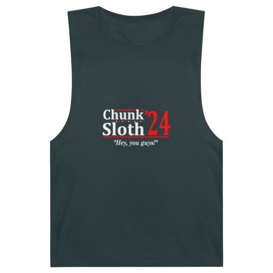 Discover Chunk and Sloth '24 - election funny 80s retro humor Barnard Tanks