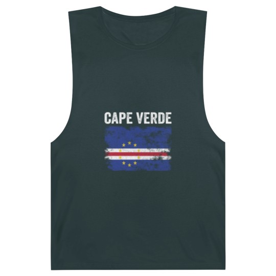 Discover Cape Verde Flag Distressed Barnard Tanks