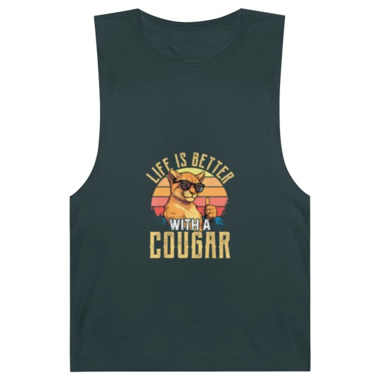 Discover life is better with a cougar funny cougars t Barnard Tanks