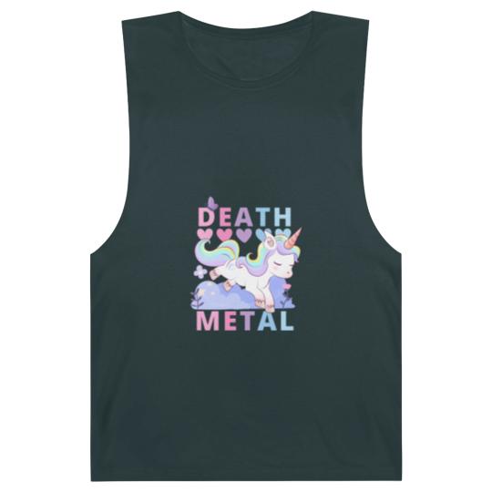 Discover Death Metal Adorable Unicorn rainbow Barnard Tanks