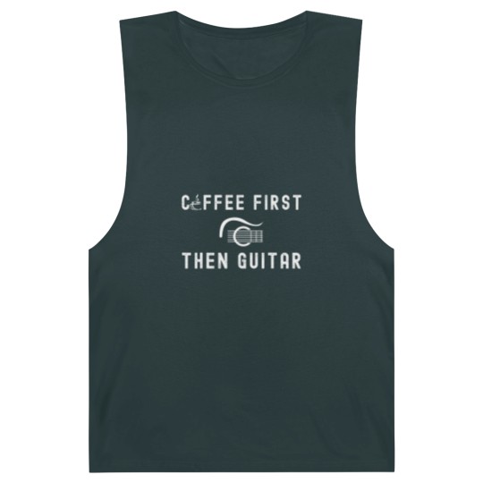 Discover coffee first then guitar funny coffee and guitar Barnard Tanks