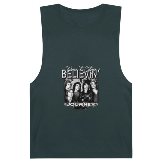 Discover Journey Rock Band 90s Barnard Tanks, Bootleg Music Don't Stop Believin' Vintage