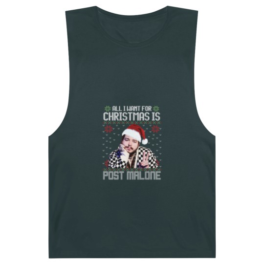 Discover Vintage All I Want For Christmas Is Post Malone Barnard Tanks