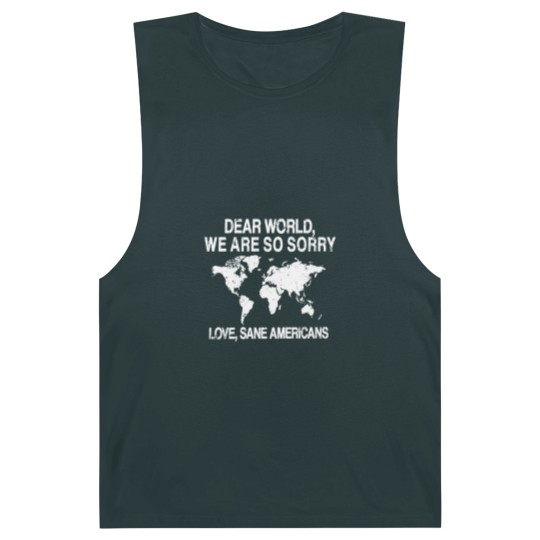 Discover Dear World We Are So Sorry Barnard Tanks, Anti-MAGA Barnard Tanks, FDT Resistance Barnard Tanks
