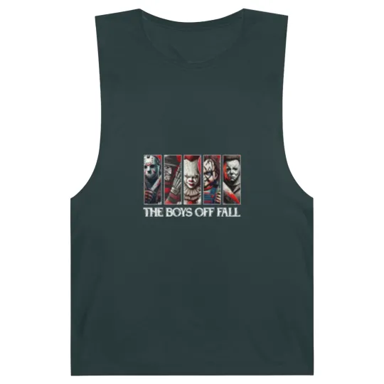 Discover The Boys Of Fall Barnard Tanks, Halloween Horror Characters Barnard Tanks, Friends Horror Characters Barnard Tanks