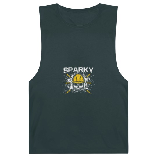 Discover Sparky Grounded Voltage Electrician Lineman Skull Barnard Tanks