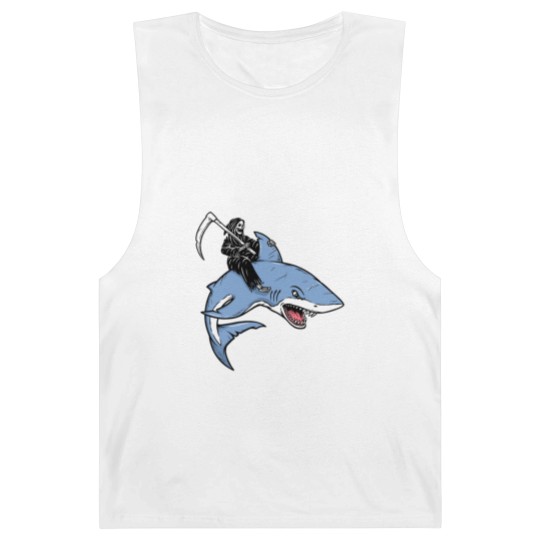Discover Grim reaper rides a shark Barnard Tanks