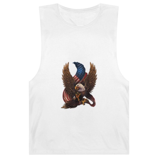 Discover Patriotic American Design With Eagle And Flag Barnard Tanks