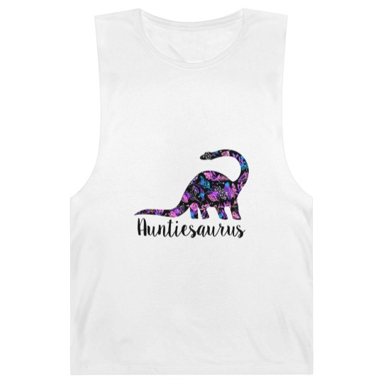 Discover Womens Auntiesaurus Barnard Tanks Funny Kids Gift for Aunt Cute Graphic Dinosaur Top