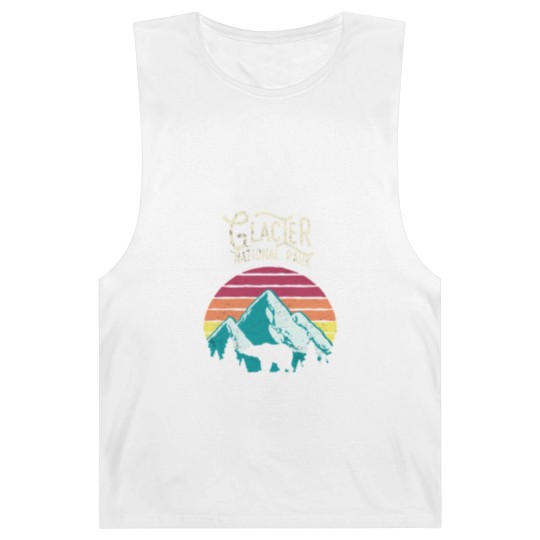 Discover Vintage Glacier National Park Mountain Bear Sweat Barnard Tanks