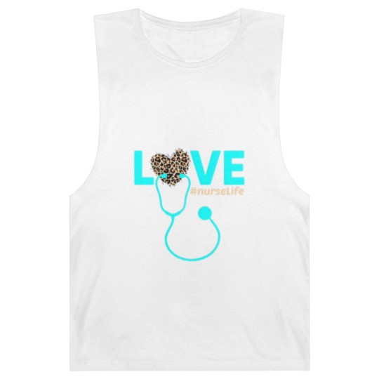 Discover Nurse Life RN LPN CNA Healthcare Cheetah Heart Barnard Tanks