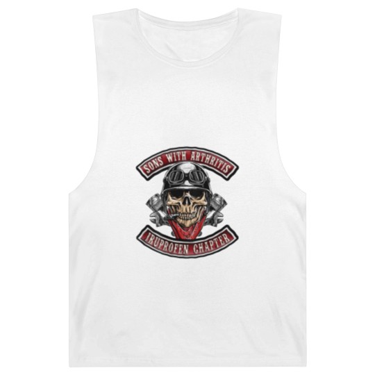 Discover Sons With Arthritis Ibuprofen Chapter Funny Biker Skull Barnard Tanks