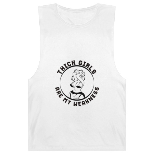 Discover Thick Girls Are My Weakness Funny Slogan Barnard Tanks