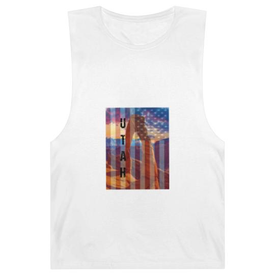 Discover Utah American Flag Barnard Tanks