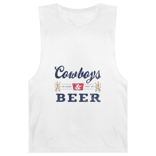Discover Cowboys And Beer Barnard Tanks, Vintage Vibe Western Barnard Tanks