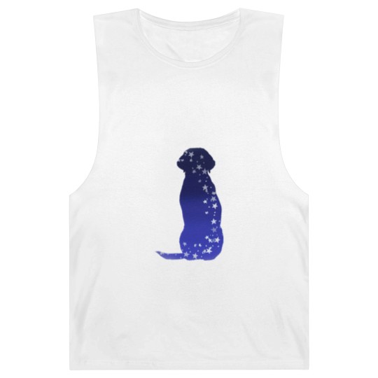 Discover Cosmic dog silhouette in blue with stars Barnard Tanks