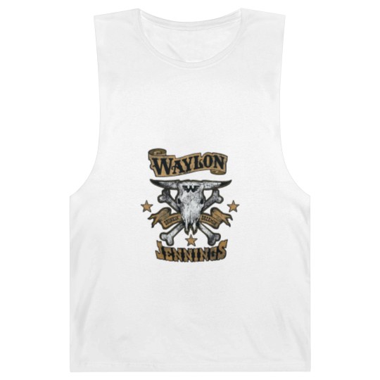 Discover Waylon Jennings Logo Design Classic Barnard Tanks