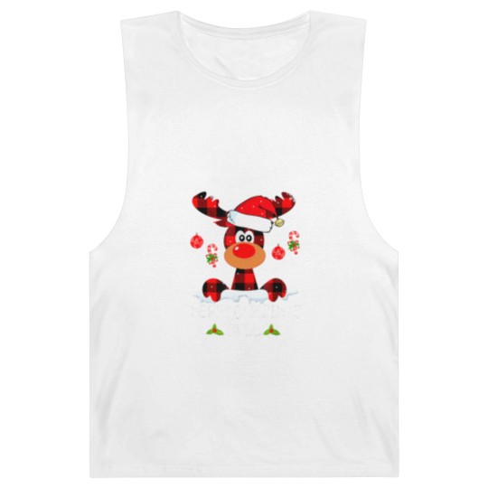 Discover Merry Christmas Ya'll Reindeer Santa Hat Buffalo Red Plaid Barnard Tanks