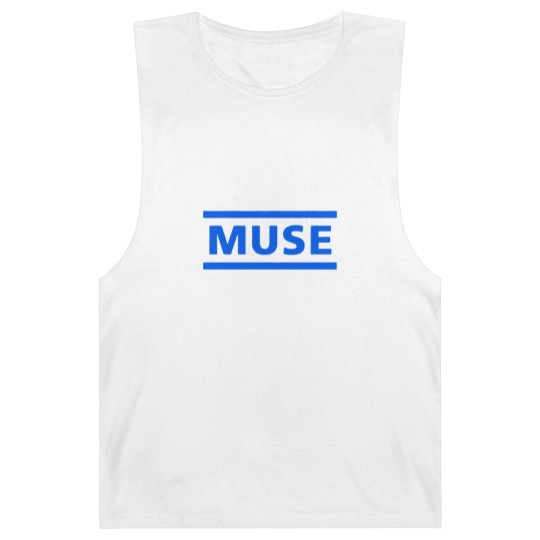 Discover Muse Unisex Barnard Tanks: Dark Blue Logo