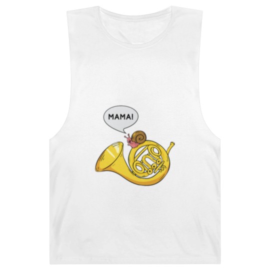 Discover Snail French Horn Shell Pun Musician Gift Barnard Tanks