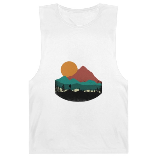 Discover Retro Evergreen Mountain Hiker Barnard Tanks