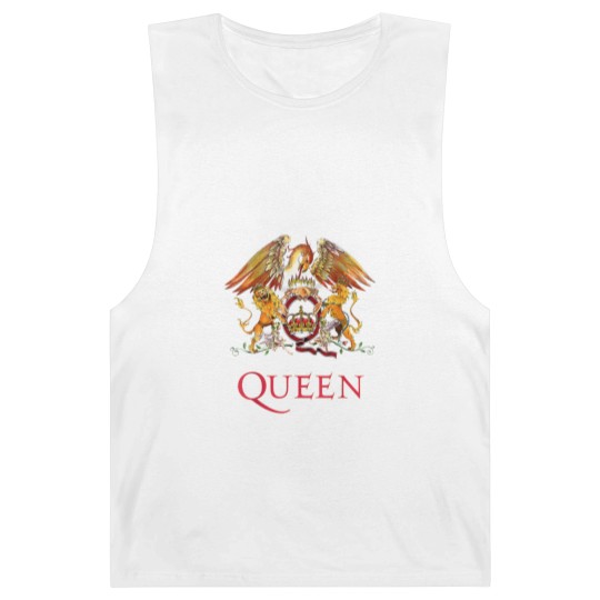 Discover Queen White Crest Freddie Mercury Brian May Barnard Tanks Barnard Tanks