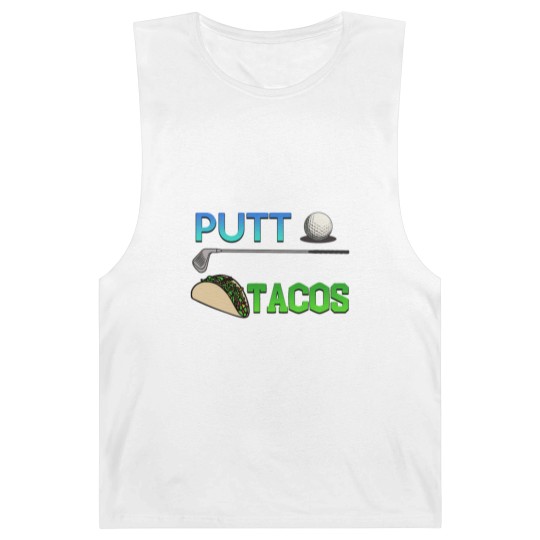 Discover Golf Gift Putt Now Tacos Later funny taco golfing Barnard Tanks